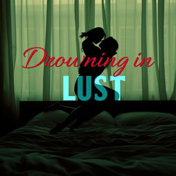 A visually striking image with a transparent background featuring the title 'Drowning in Lust' prominently displayed