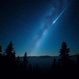 A breathtaking night sky filled with countless twinkling stars, including a prominent Milky Way galaxy stretching across the horizon