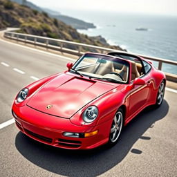 A stunning Porsche 911 sports car, showcased in a sleek and modern setting