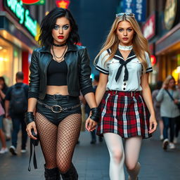 A sexy, hot, beautiful, curvy, thick 18 year old girl with medium messy black hair and crystal blue eyes, adorned with bright frosted pastel blue eye shadow, thick black eye liner, and long lashes coated in thick black mascara