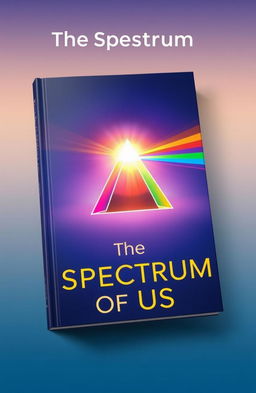A captivating book cover design titled 'The Spectrum of Us' featuring a large, beautifully illustrated prism in the center