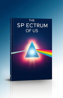A captivating book cover design titled 'The Spectrum of Us' featuring a large, beautifully illustrated prism in the center