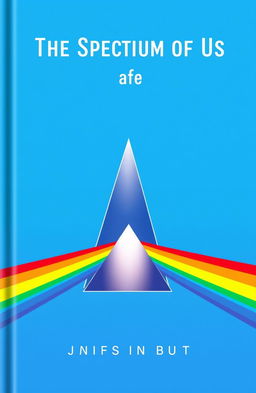 A captivating book cover design titled 'The Spectrum of Us' featuring a large, beautifully illustrated prism in the center