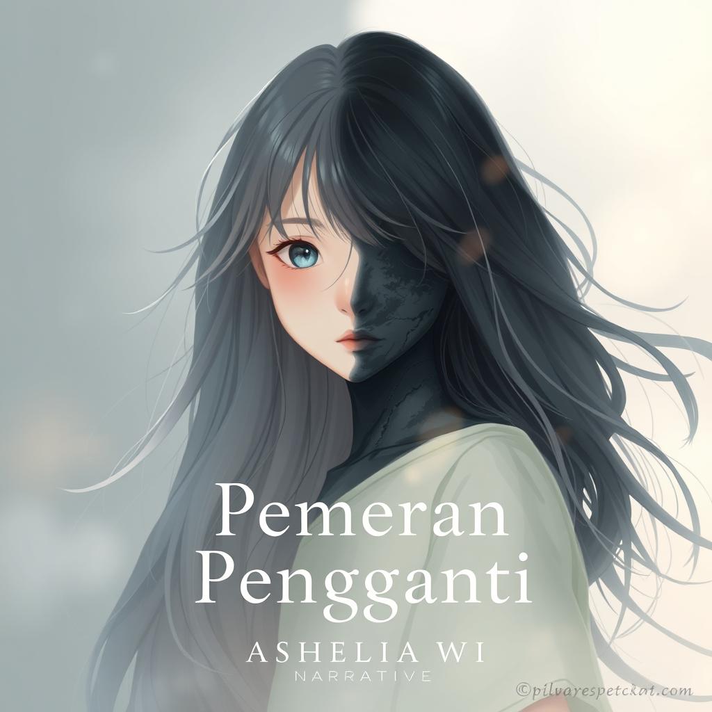 A digital book cover for a narrative titled 'Pemeran Pengganti' by Ashelia Wi