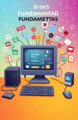 An engaging and informative illustration that depicts the basic concepts of computer fundamentals