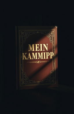 A historical representation of a controversial book cover, capturing the essence of 'Mein Kampf'