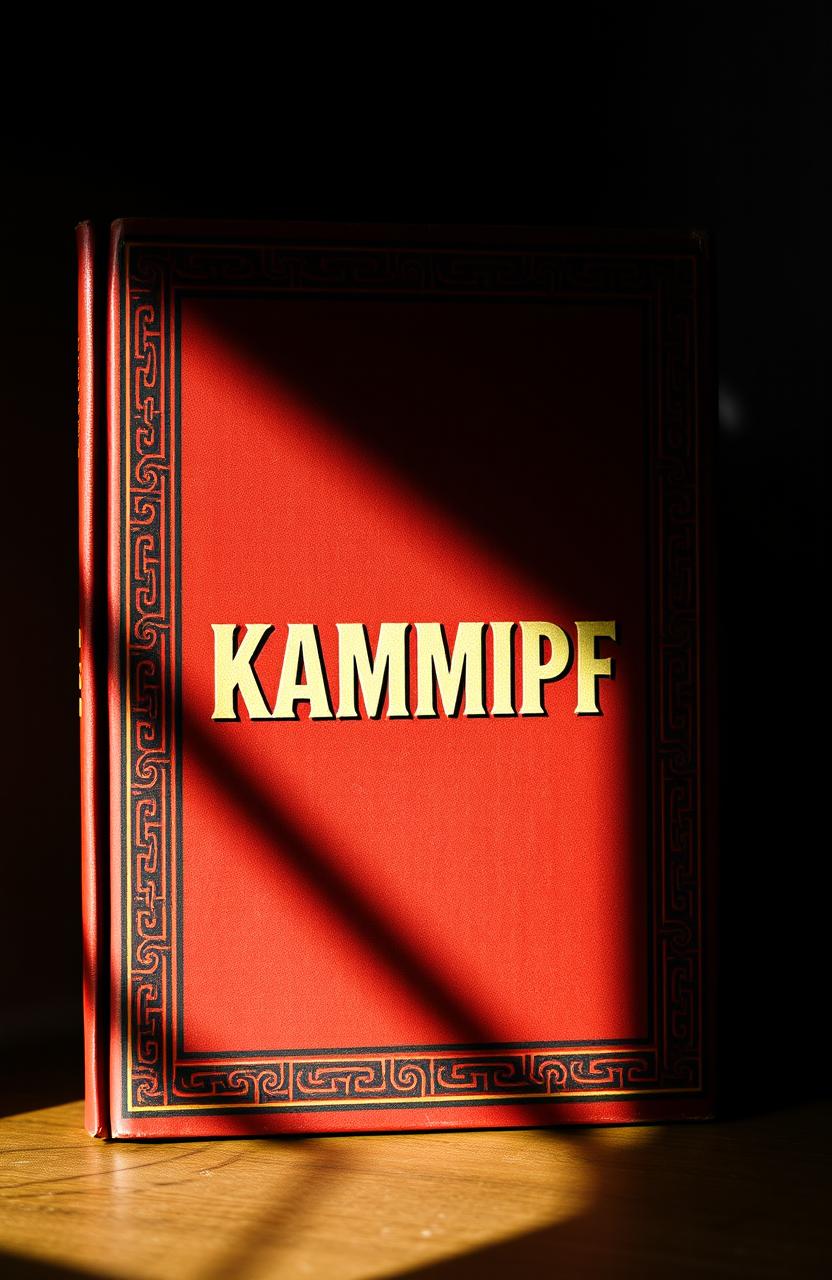 A historical representation of a controversial book cover, capturing the essence of 'Mein Kampf'