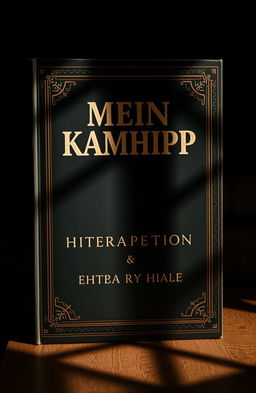 A historical representation of a controversial book cover, capturing the essence of 'Mein Kampf'
