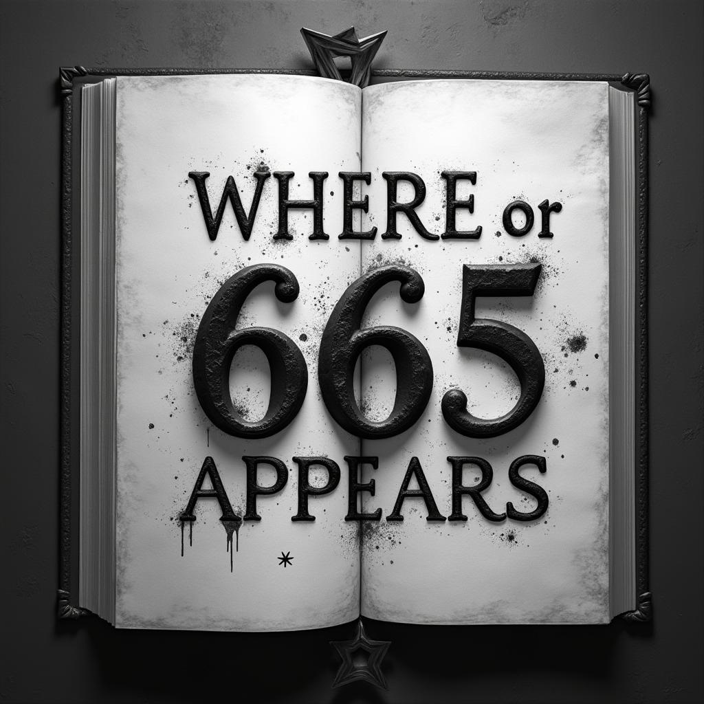 A striking black and white book introduction titled "Where 6 or 666 Appears"