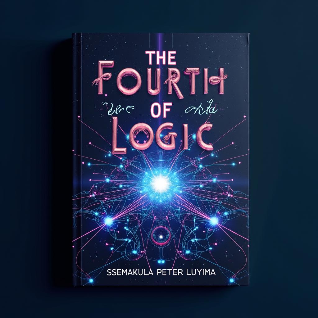 A captivating book cover for 'The Fourth Law of Logic: Launching Thought-Based Communication Systems through Social Capital Logic and Quantum Integration' by Ssemakula Peter Luyima