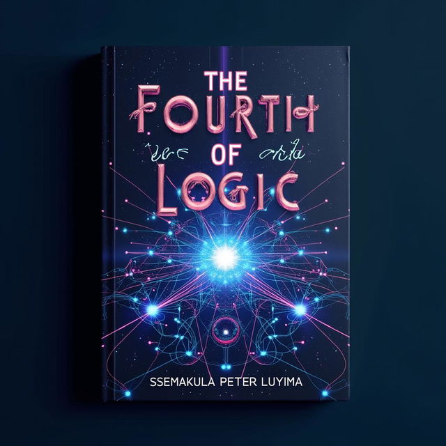 A captivating book cover for 'The Fourth Law of Logic: Launching Thought-Based Communication Systems through Social Capital Logic and Quantum Integration' by Ssemakula Peter Luyima