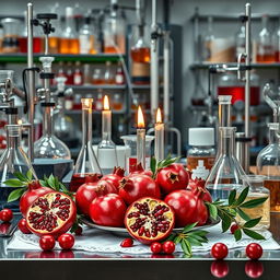 A beautifully arranged Yalda night setting featuring pomegranates, symbolizing fertility and abundance
