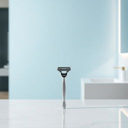 An elegant and modern background suitable for showcasing Gillette men's razors, designed to create a professional product display