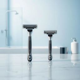 An elegant and modern background suitable for showcasing Gillette men's razors, designed to create a professional product display