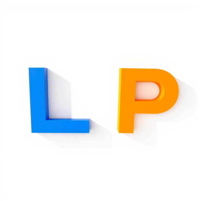 A bold and artistic representation of the letters 'L' and 'P', designed in a modern, minimalistic style