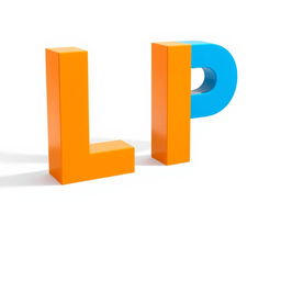 A bold and artistic representation of the letters 'L' and 'P', designed in a modern, minimalistic style