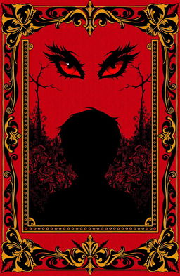 An illustration featuring a medieval-style border with golden accents