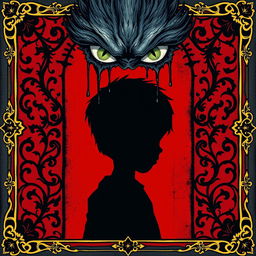 An illustration featuring a medieval-style border with golden accents