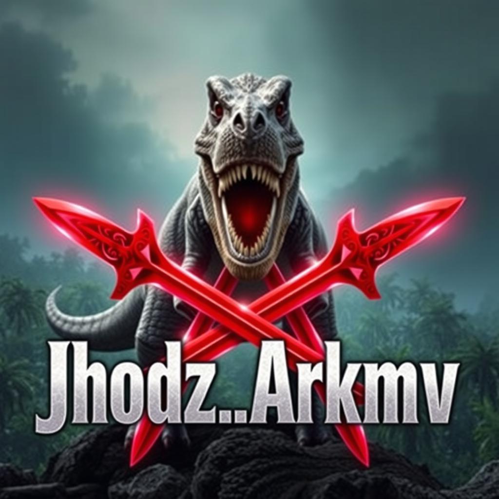 A vibrant and dynamic scene featuring the name 'Jhodz_Arkmv' prominently displayed in a bold and stylized font