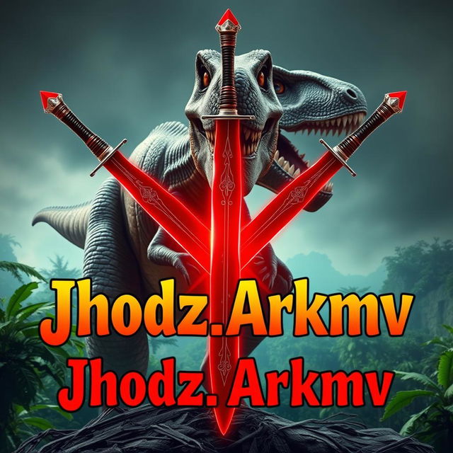 A vibrant and dynamic scene featuring the name 'Jhodz_Arkmv' prominently displayed in a bold and stylized font