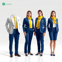 A stylish and minimalist uniform design for the management team of "Escola Elizabeth"