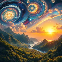 A stunning and imaginative depiction of the creation of the world, inspired by biblical narrative