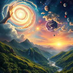 A stunning and imaginative depiction of the creation of the world, inspired by biblical narrative