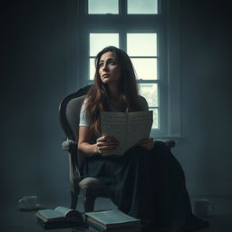 A dramatic and emotionally powerful scene illustrating the phrase 'I have no voice, but so much to say'