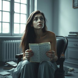 A dramatic and emotionally powerful scene illustrating the phrase 'I have no voice, but so much to say'