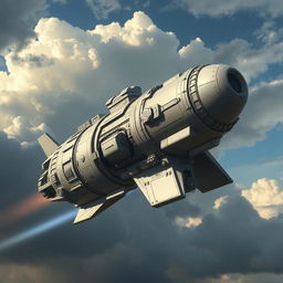 A conceptual illustration of a railroad artillery shell engineered for surface impact designed to disperse destructive power laterally across a wide area rather than vertically