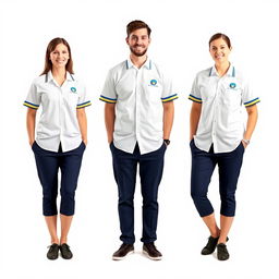 Casual uniform design for the management team of Elizabeth School, featuring a clean and professional look