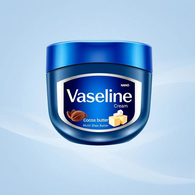 A sleek and modern design for a Nano Vaseline cream product