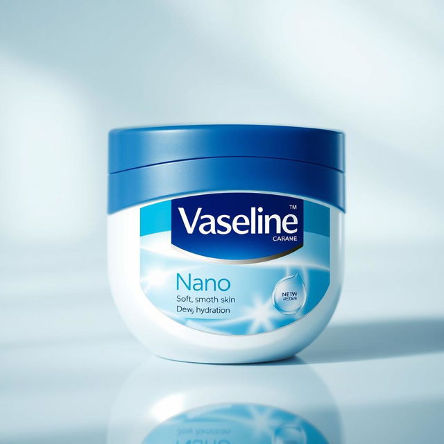 A vibrant and engaging product design for a Nano Vaseline cream