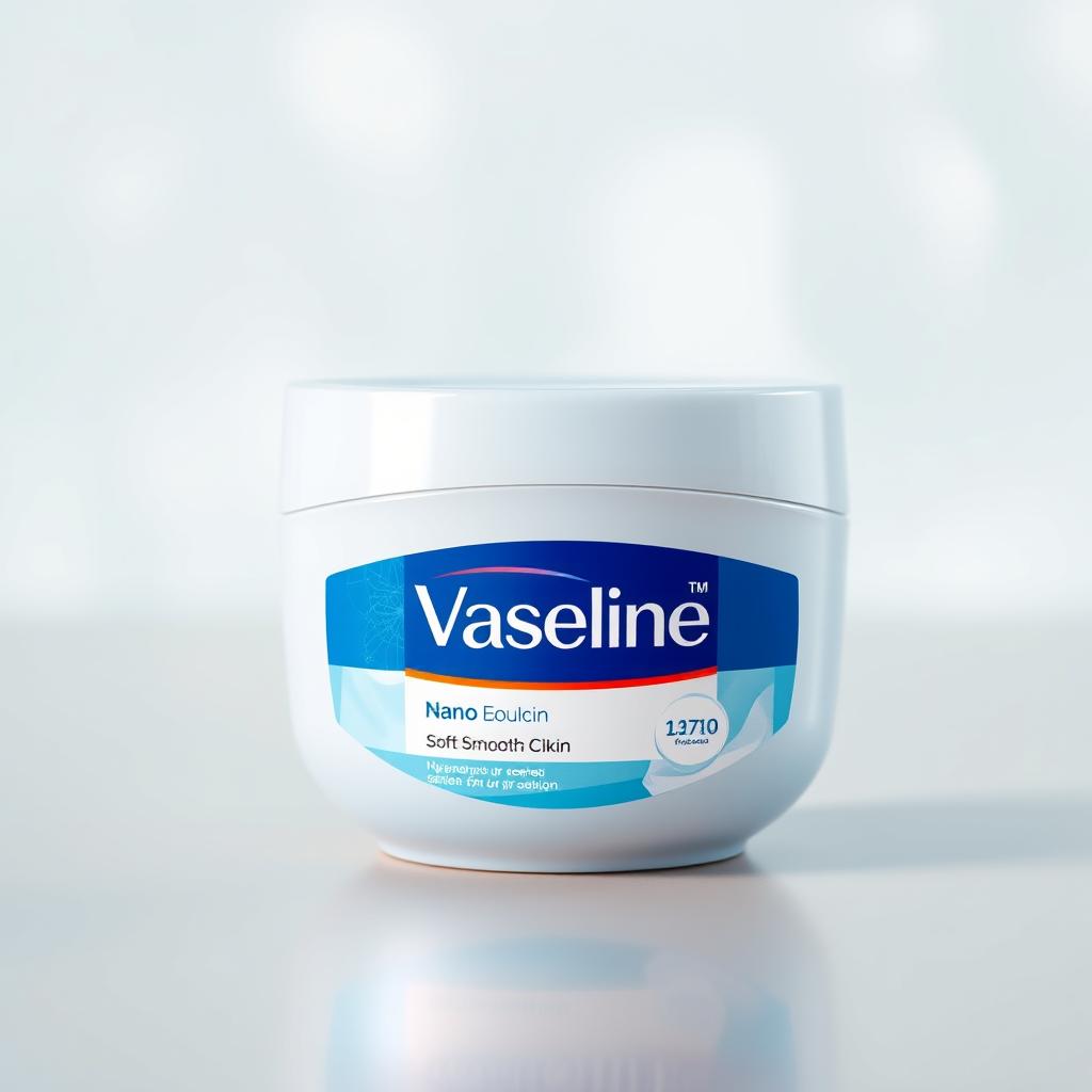 A vibrant and engaging product design for a Nano Vaseline cream