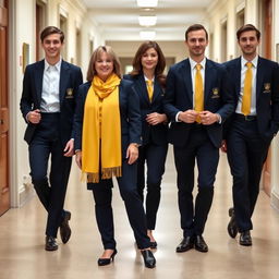 A classic uniform design for the management team of Elizabeth School, incorporating a timeless and professional aesthetic