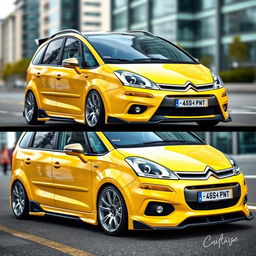 A modified Citroën Xsara Picasso, showcasing its sporty and unique customizations