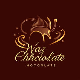A stylish and elegant logo for a handmade chocolate shop named 'Naz Chocolate'