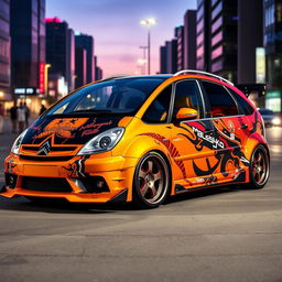 An even more extensively modified Citroën Xsara Picasso, highlighting extreme customizations