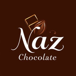A logo design for 'Naz Chocolate', showcasing elegance and artisanal quality