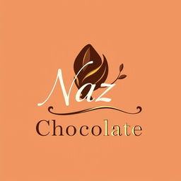 A logo design for 'Naz Chocolate', showcasing elegance and artisanal quality