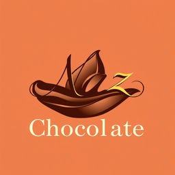 A logo design for 'Naz Chocolate', showcasing elegance and artisanal quality