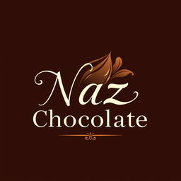 A logo design for 'Naz Chocolate', showcasing elegance and artisanal quality