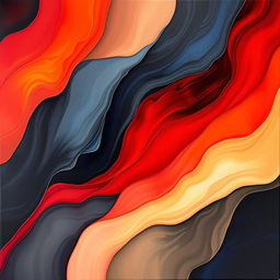 An artwork bursting with vibrant colors and smooth color gradients, skillfully executed using dark black acrylic colors as the foundation