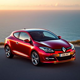 A stunning, sleek Renault Megane 2, featuring a two-door design and the powerful 1