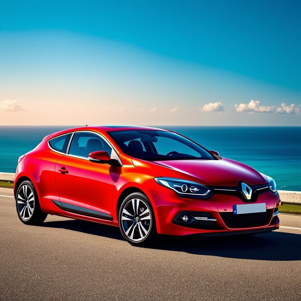 A stunning, sleek Renault Megane 2, featuring a two-door design and the powerful 1