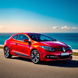 A stunning, sleek Renault Megane 2, featuring a two-door design and the powerful 1