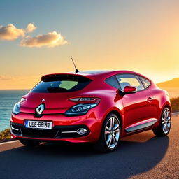 A stunning, sleek Renault Megane 2, featuring a two-door design and the powerful 1