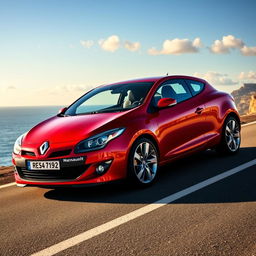 A stunning, sleek Renault Megane 2, featuring a two-door design and the powerful 1