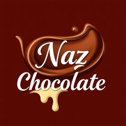 A beautiful and elegant logo design for a handmade chocolate shop named 'Naz Chocolate'