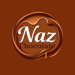 A beautiful and elegant logo design for a handmade chocolate shop named 'Naz Chocolate'